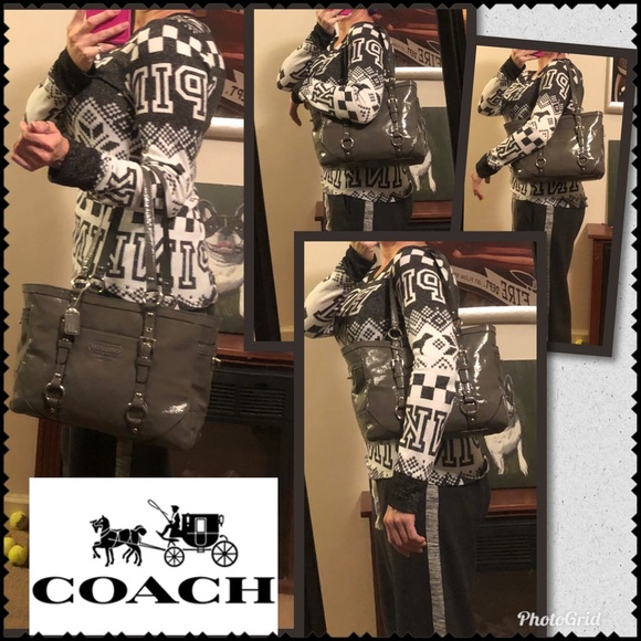 NWT—Coach Signature Gallery patent leather tote - Picture 2 of 8